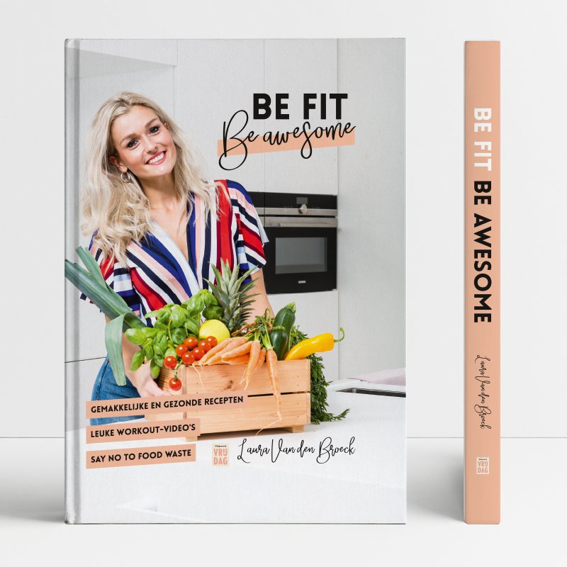 Kookboek cover Be fit, be awesome