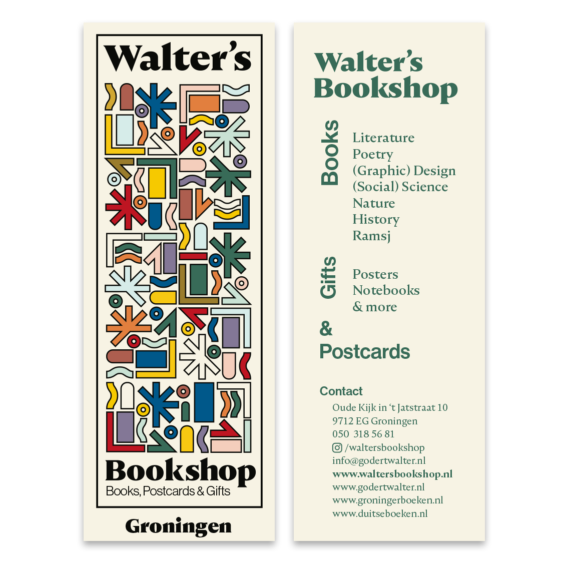 Walter's Bookshop_Groningen_Vera Post_Vormgeving_Boekenlegger